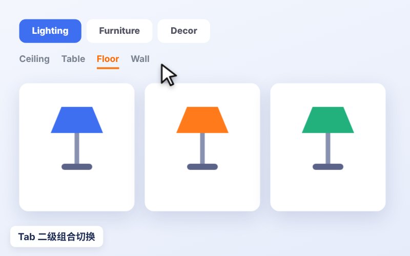 Tab二级组合效果
