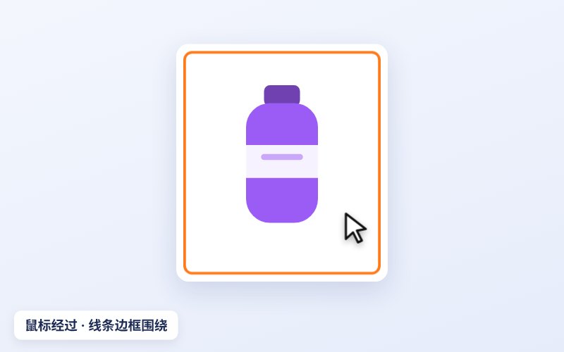 鼠标经过线条边框围绕 效果预览