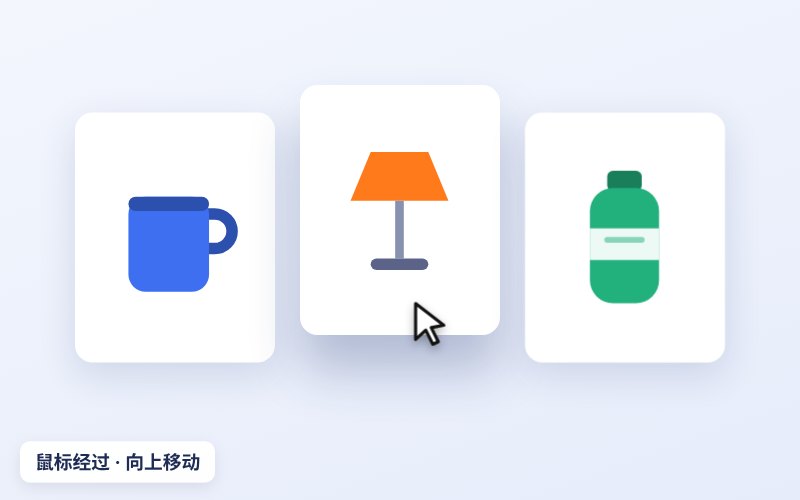 鼠标经过向上移动
