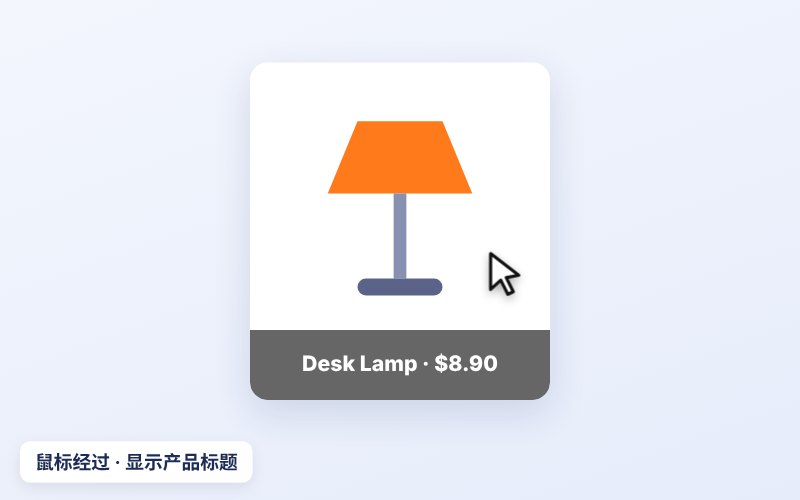 鼠标经过显示产品标题 效果预览
